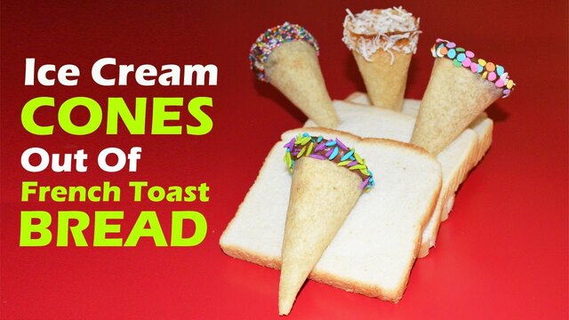 How to Make Ice Cream CONES out of BREAD
