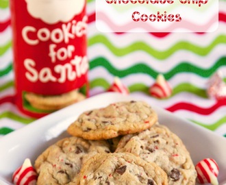 Candy Cane Kiss Chocolate Chip Cookies