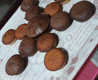 Chocolate cupcakes and vanila cupcakes