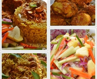 Nasi Minyak, Rendang Ayam & Acar Mentah
