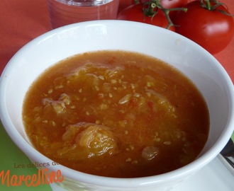 Soupe de tomates naturellement sucrée et riche en goût mais pourtant simplissime