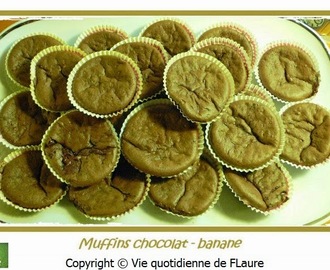 Muffins chocolat - banane