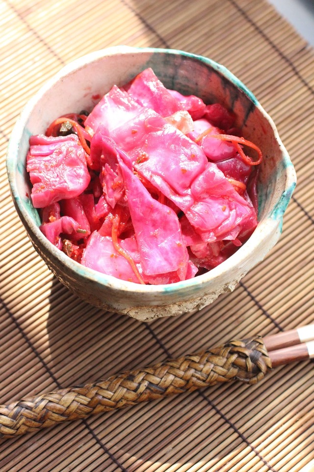 Kimchi de chou rouge de fin d'été