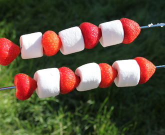 BBQ: Aardbeien marshmallow