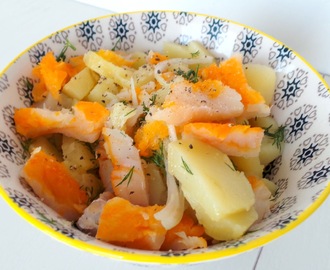 Salade de pommes de terre au haddock fumé façon nordique (Potato salad with smoked haddock Scandinavian way)