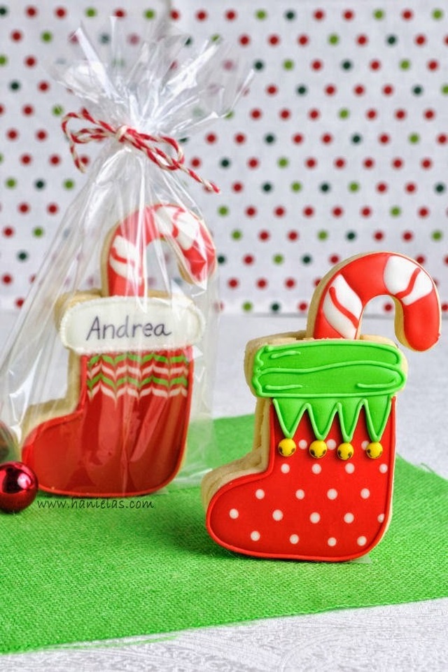 3D Christmas Stocking Cookies