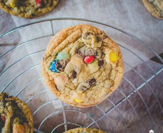 Rainbow Cookies (Chocolate Chip Cookies mit M&Ms / Smarties)