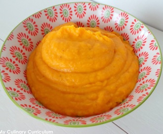 Purée de potiron, patate douce et carottes au Cook Expert (Mashed pumpkin, sweet potato and carrots)
