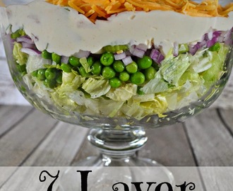 7 Layer Pea Salad #Recipe with KRAFT MIRACLE WHIP