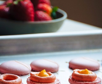 Strawberry Passion Fruit Macarons
