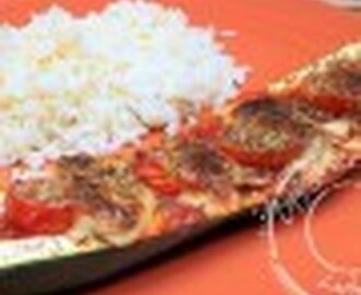 Courgettes farcies, tomates et mozzarella