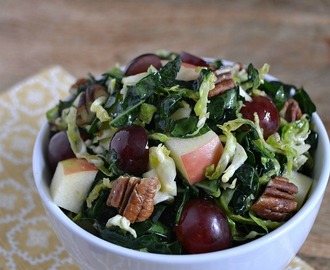 Kale and Brussels Sprout Salad with Maple Vinaigrette