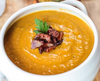 Spiced Red Lentil and Bacon Soup