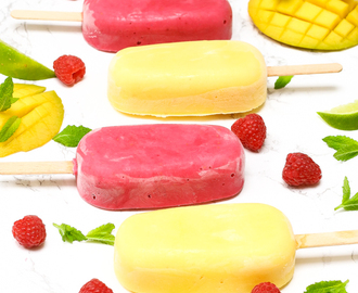 Kwark ijsjes | Mango-limoen & framboos