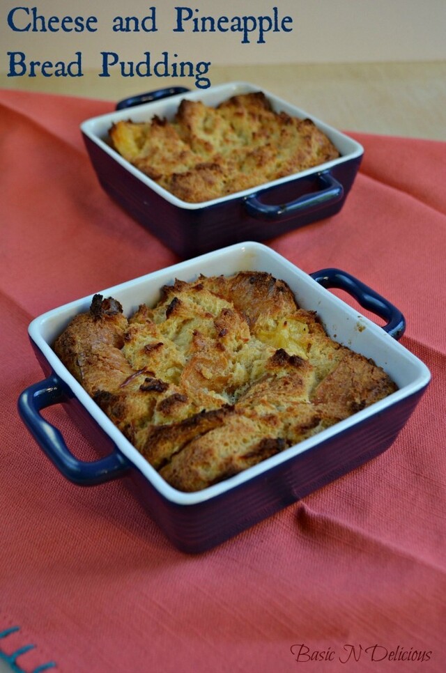Cheese and Pineapple Bread Pudding #SundaySupper