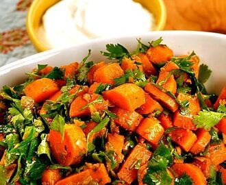 Easy Swiss Chard Carrot Salad With Tahini Dressing