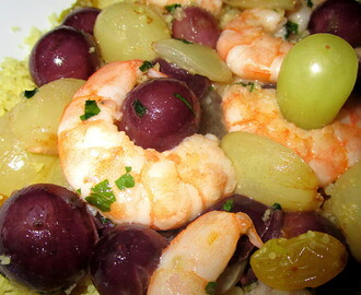 Crevettes aux Raisins et Couscous
