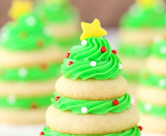 Christmas Tree Cookie Stacks