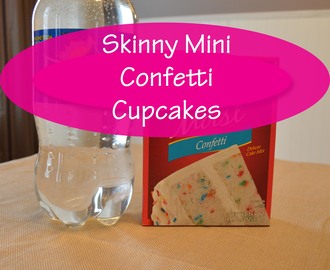 Skinny Mini Confetti Cupcakes