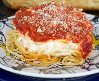 Cheesy Creamy Spaghetti Casserole