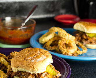 Simple Pulled Pork Sandwiches with Peach BBQ Sauce