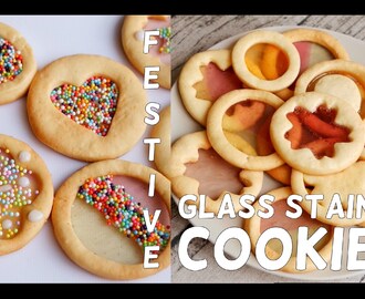 Festive Glass Stained Cookies | Fruity Kitchen