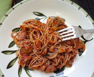 Sausage and Mushroom Spaghetti