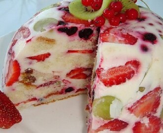 Vynikající smetanový dort HRK HRK s ovocem připravený bez pečení a za 5 minut