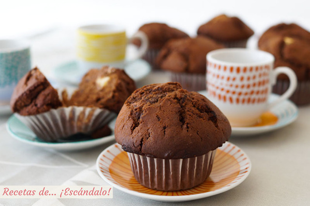Muffins de chocolate. Receta muy fácil y riquísima