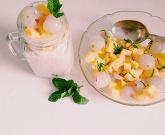 Recipe: Coconut and lychee sago