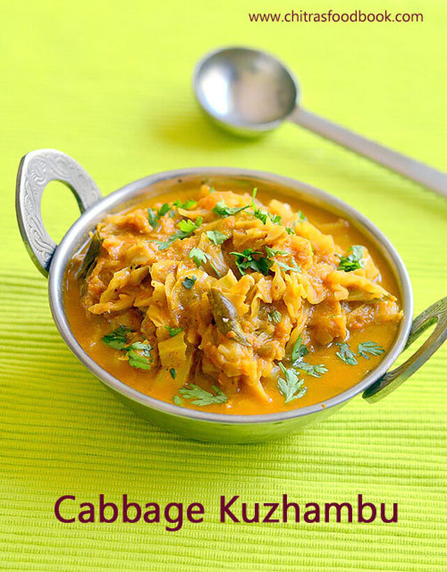 Cabbage Gravy Recipe – Muttaikose Kurma Kuzhambu For Rice, Dosa
