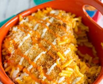 Easy Baked Buffalo Chicken Mac and Cheese