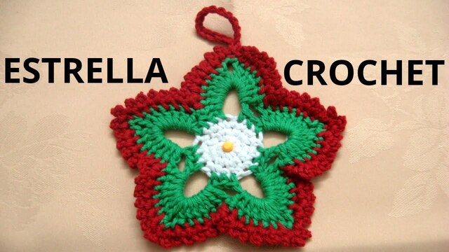 Como tejer estrellas de navidad en tejido crochet tutorial paso a paso.