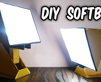 How to make DIY LED SOFTBOX LAMP from Cardboard at HOME