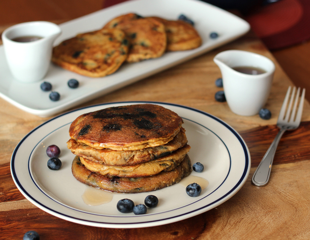 Gluten Free Coconut Blueberry Pancakes #loveyourcoconut