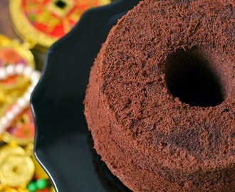 A Very Moist Chocolate Chiffon Cake - Japanese Dark Pearl Chiffon Cake
