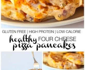 Healthy Four Cheese Pizza Pancakes