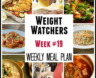 Weight Watchers Weekly Meal Plans Week #19