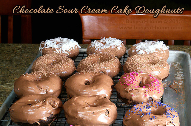 Easy, DELISH Chocolate Sour Cream Doughnuts