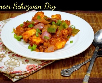 Paneer Schezwan Dry | Spicy Chilli Paneer Szechuan