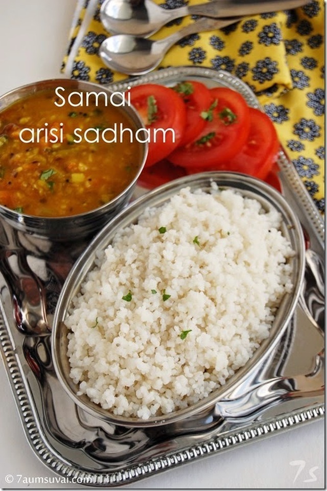 Samai arisi sadham / little millet rice