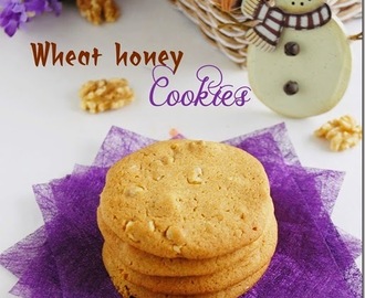 Eggless wheat honey cookies