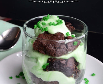 Brownie Mint Trifle {St Patricks Day Recipe}