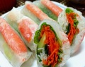 Snow Crab Rice Paper Roll with Peanut Dipping Sauce
