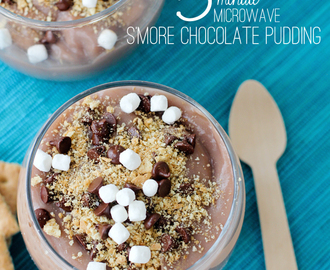 5 Minute Microwave S’more Chocolate Pudding