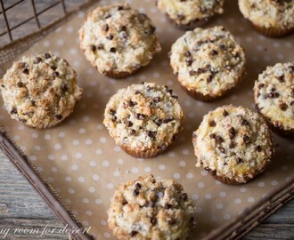 Chocolate-Chip Almond Streusel Topped Muffins