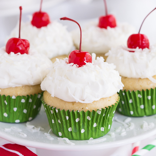 Coconut Tres Leches Cupcakes