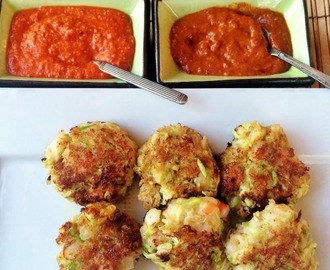 Zucchini & Shrimp Fritters for Slow Carb Diet