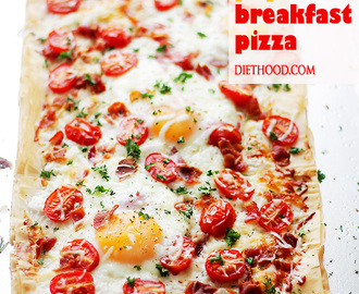 Bacon and Eggs Phyllo Breakfast Pizza