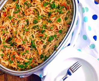 Spicy Tuna-Garlic Spaghetti